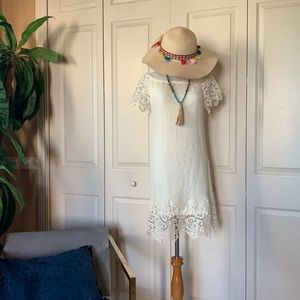 Flying tomato medium cream ivory white lace dress